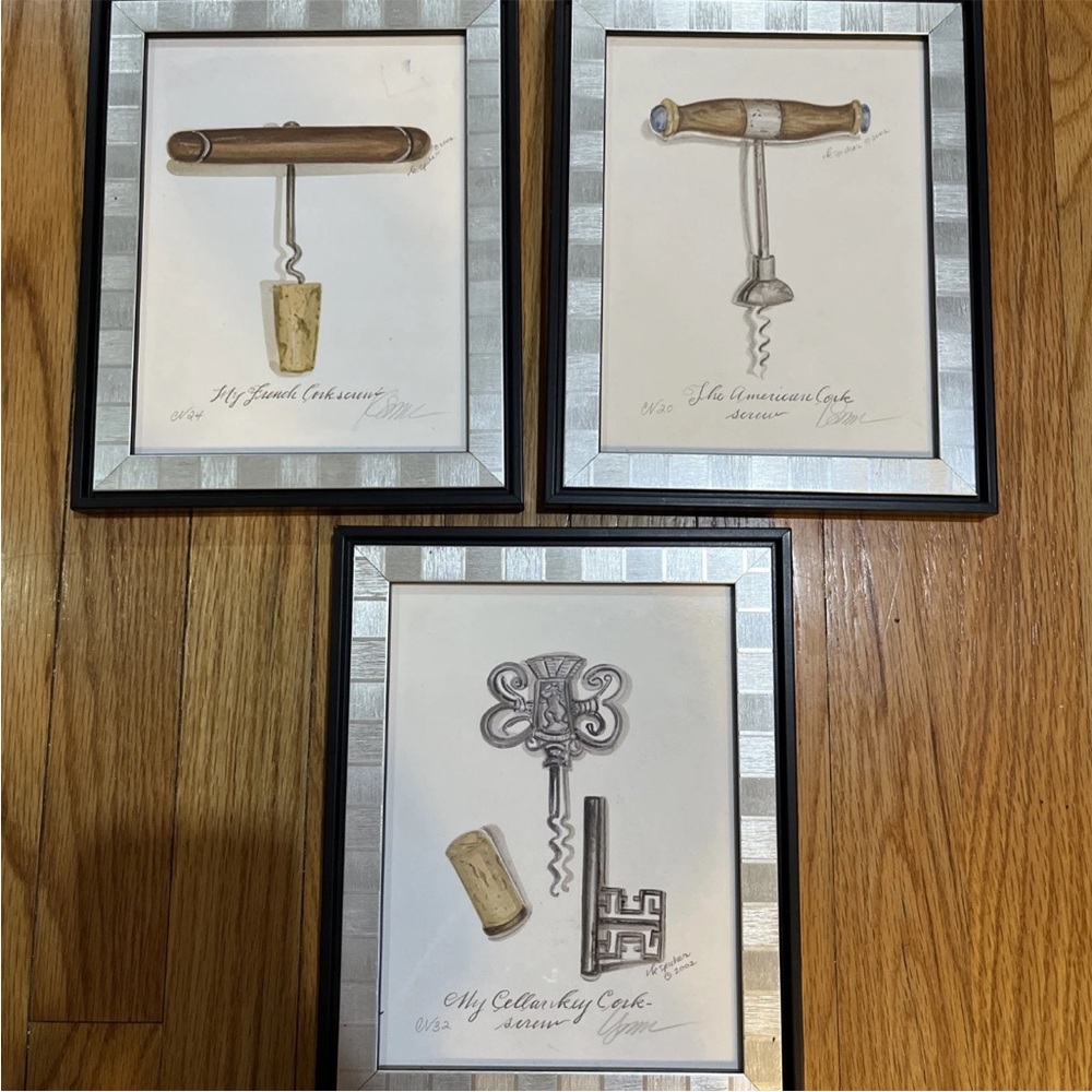 Kolene Spicher Corkscrew Art Signed Numbered Lot Of 3